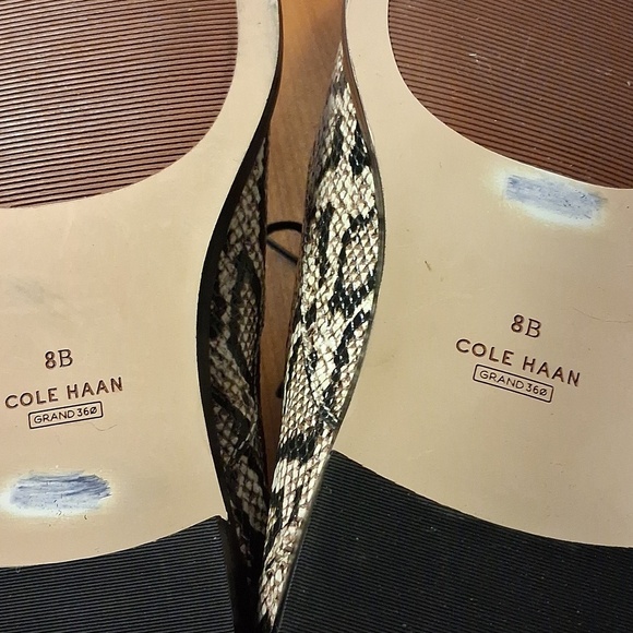 Cole Haan Women\'s Black and Cream Snake Print Oxfords Size 8 main image 7